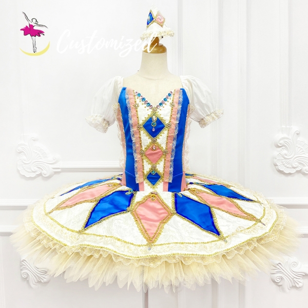 Professional Ballet Tutu For Harlequinade Customized Handmade Ballet Costume