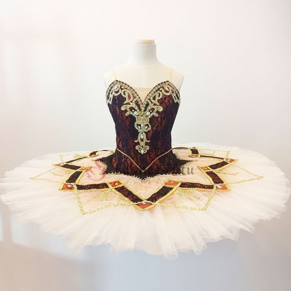 Performance Costumes In Ballet Champagne Color Competition-level #T0584