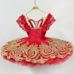 Red & Gold Dance Costumes Tutu For Ballet Don quixote #T0604